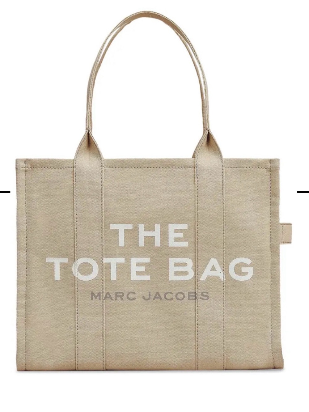 Marc Jacobs Beige Canvas Tote with Bold Logo